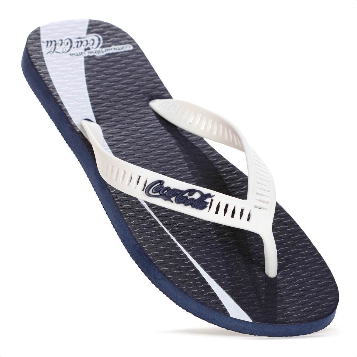 Chinelo Coca Cola Share a Coke Azul Marinho - Masculino Branco/Preto 6