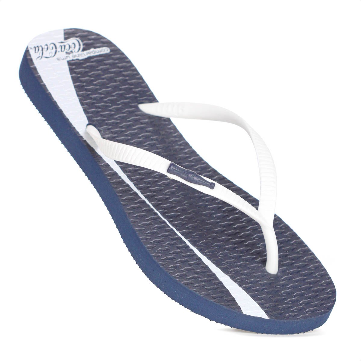 Chinelo Coca Cola Share a Coke Azul Marinho - Feminino Branco/Azul 5
