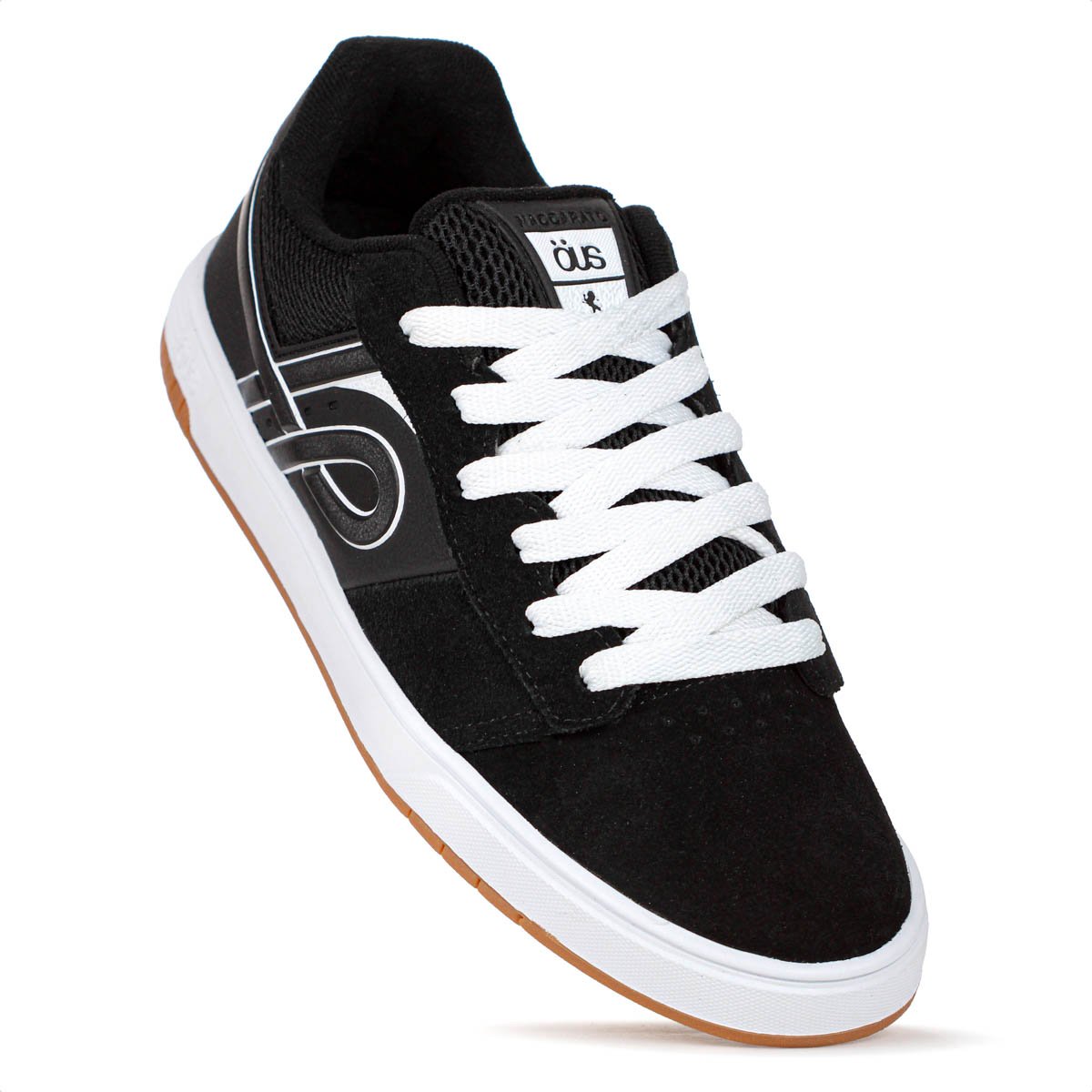 Tenis Ous Naccarato V Camurca Preto e Branco - Masculino Preto 5