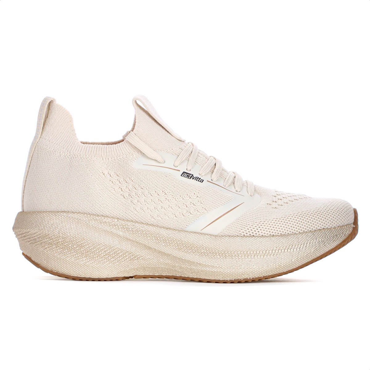 Tenis Actvitta Gaspea Knit Energy Bege - Feminino