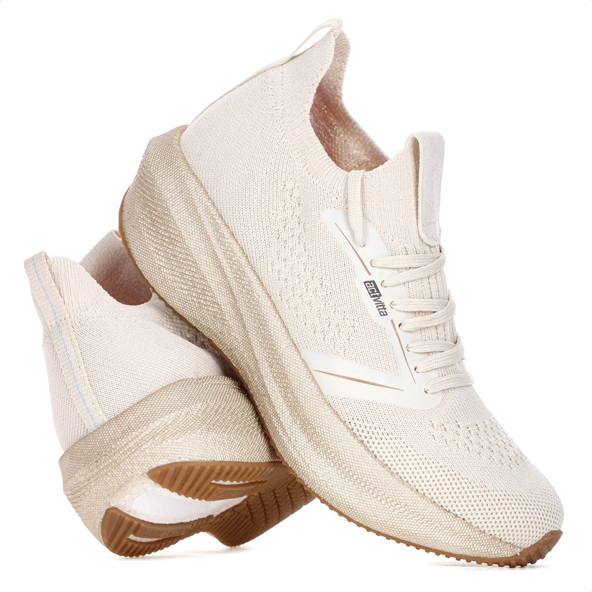 Tenis Actvitta Gaspea Knit Energy Bege - Feminino Bege 9