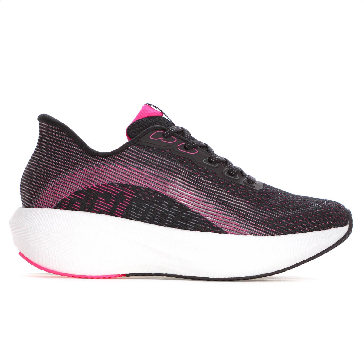 Tenis Actvitta Gaspea Loc Zaria Preto Rosa e Branco - Feminino