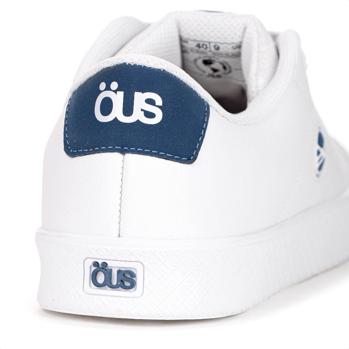 Tenis Ous Dots Couro Branco e Azul - Masculino Branco 7