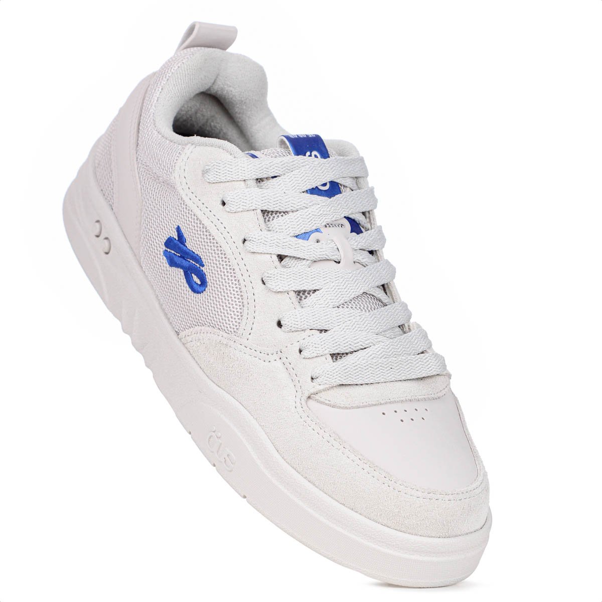 Tenis Ous Fluente Cinza e Azul - Masculino Branco 3