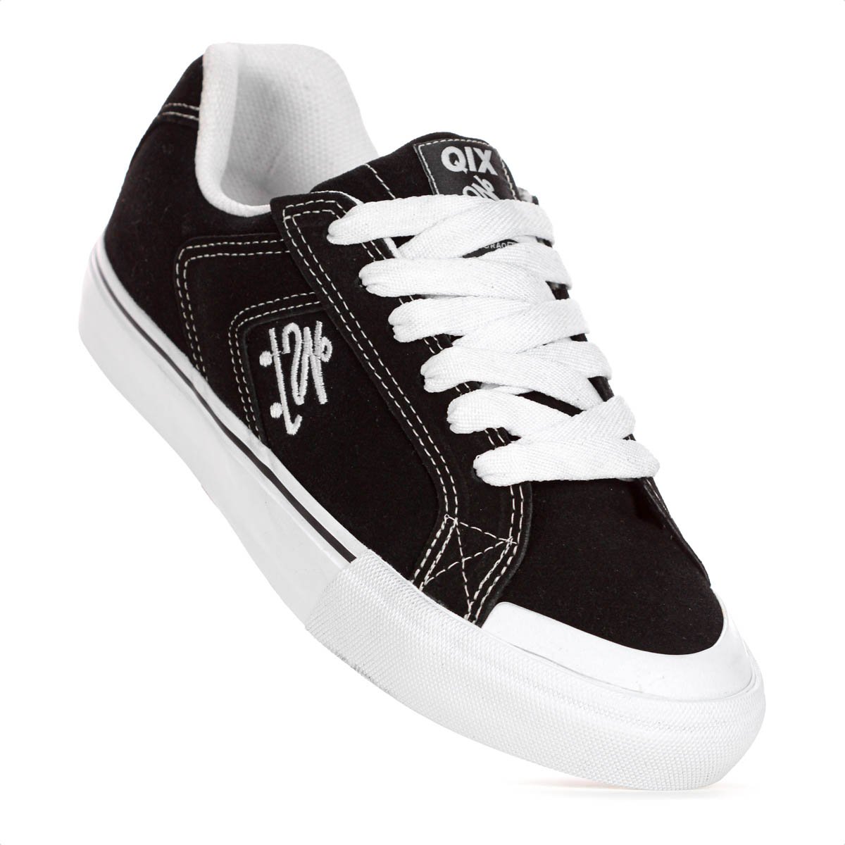 Tenis Qix Chorao Park Camurca Preto e Branco - Masculino Preto 5