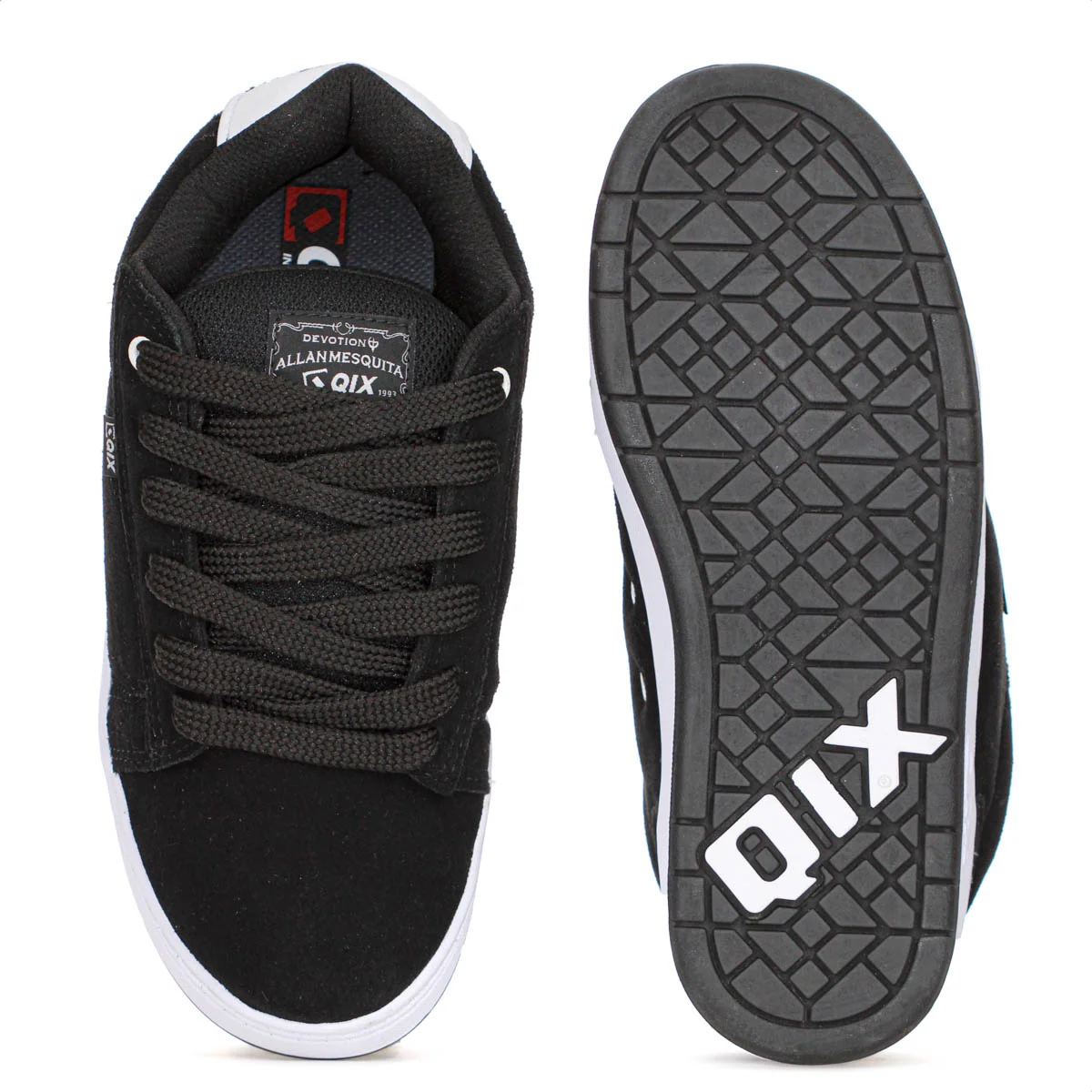 Tenis Qix Allan Mesquita Camurca Preto e Branco  - Masculino Preto 5