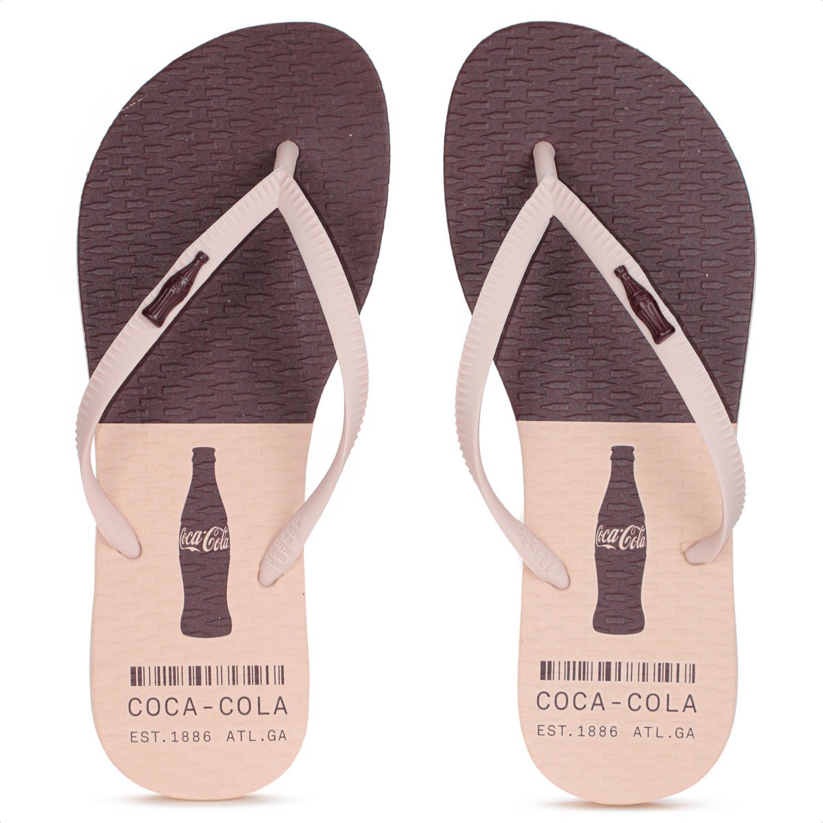 Chinelo Coca Cola Truist Rosa Claro e Bordo - Feminino