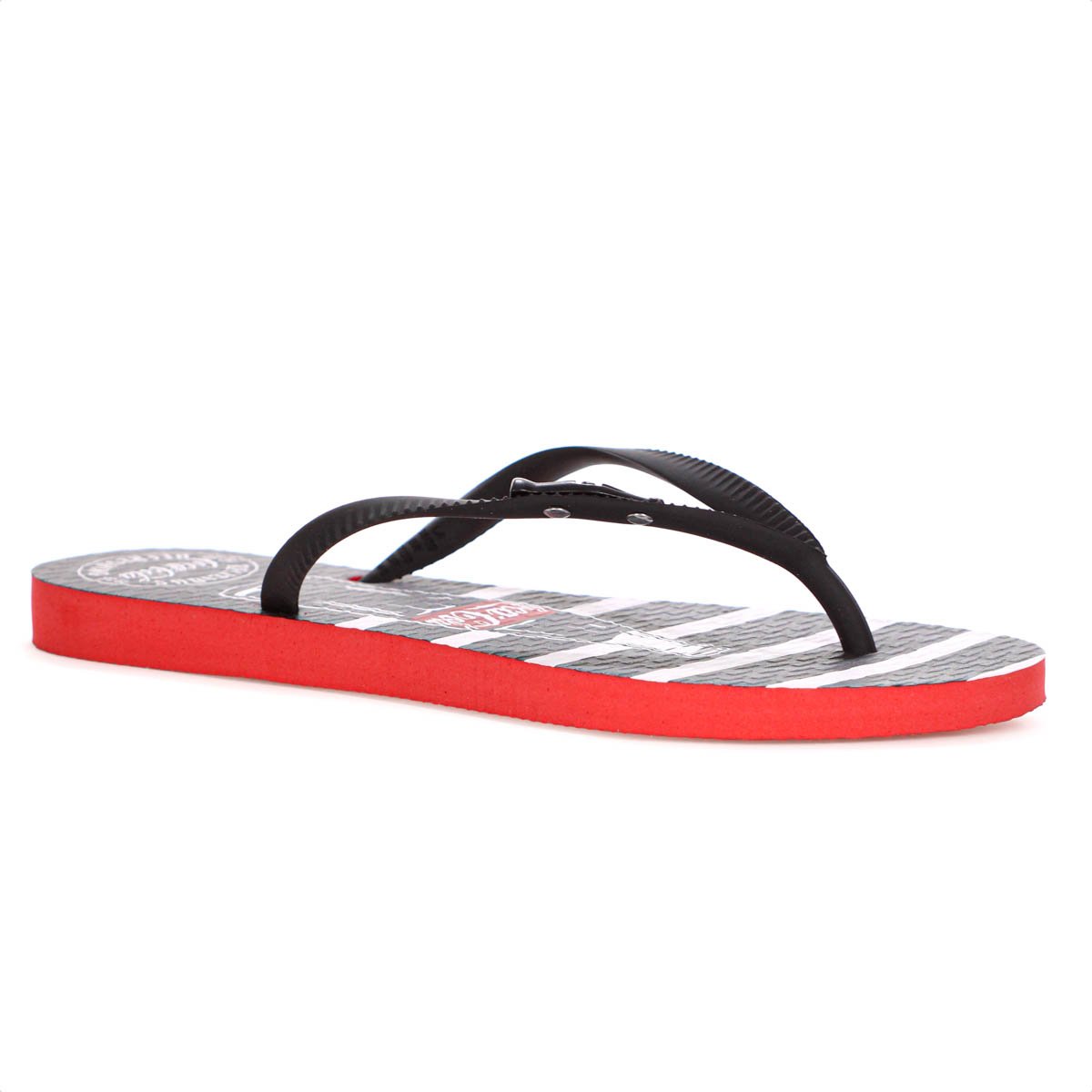 Chinelo Coca Cola Delicious Preto e Vermelho - Feminino