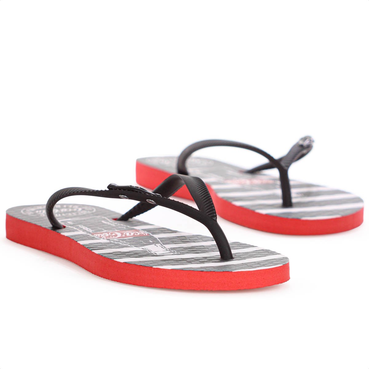 Chinelo Coca Cola Delicious Preto e Vermelho - Feminino Preto 4