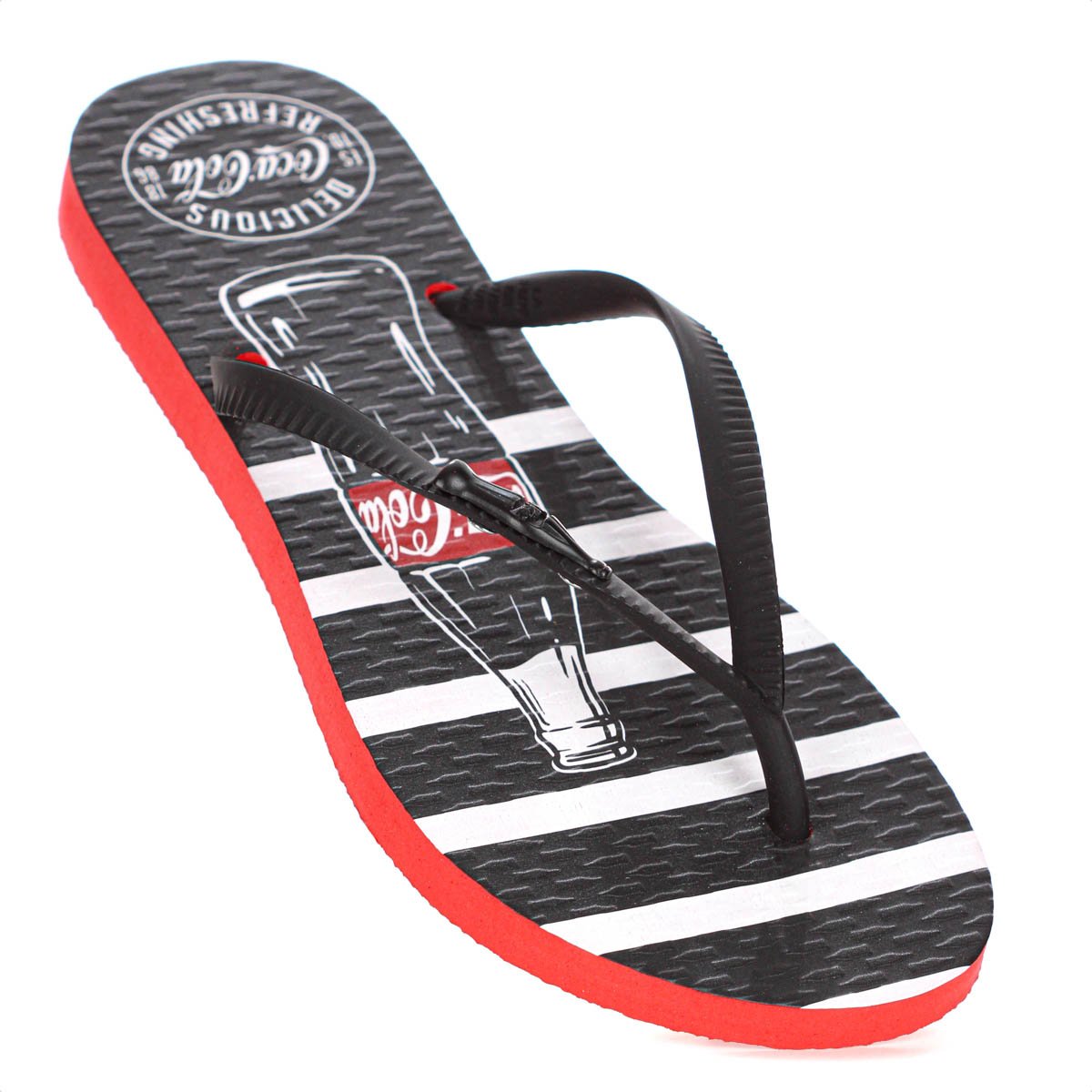 Chinelo Coca Cola Delicious Preto e Vermelho - Feminino Preto 5