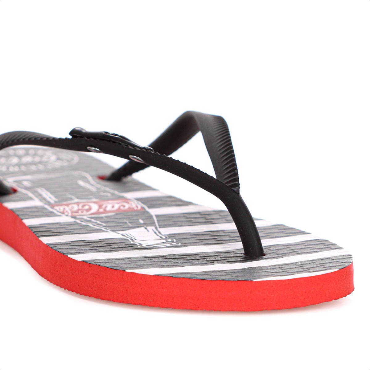 Chinelo Coca Cola Delicious Preto e Vermelho - Feminino Preto 8