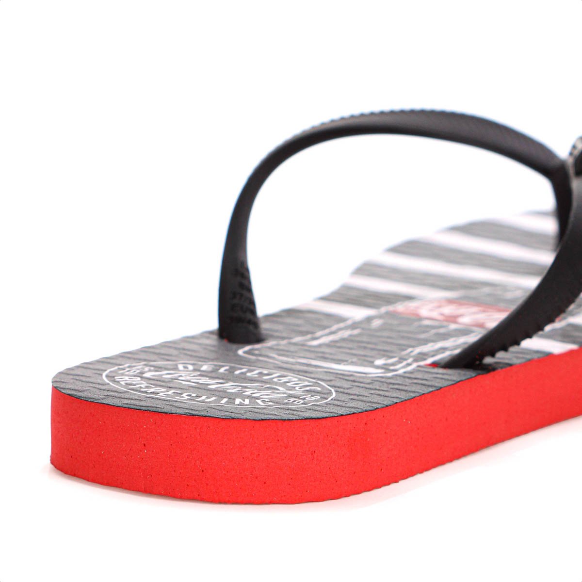 Chinelo Coca Cola Delicious Preto e Vermelho - Feminino Preto 9