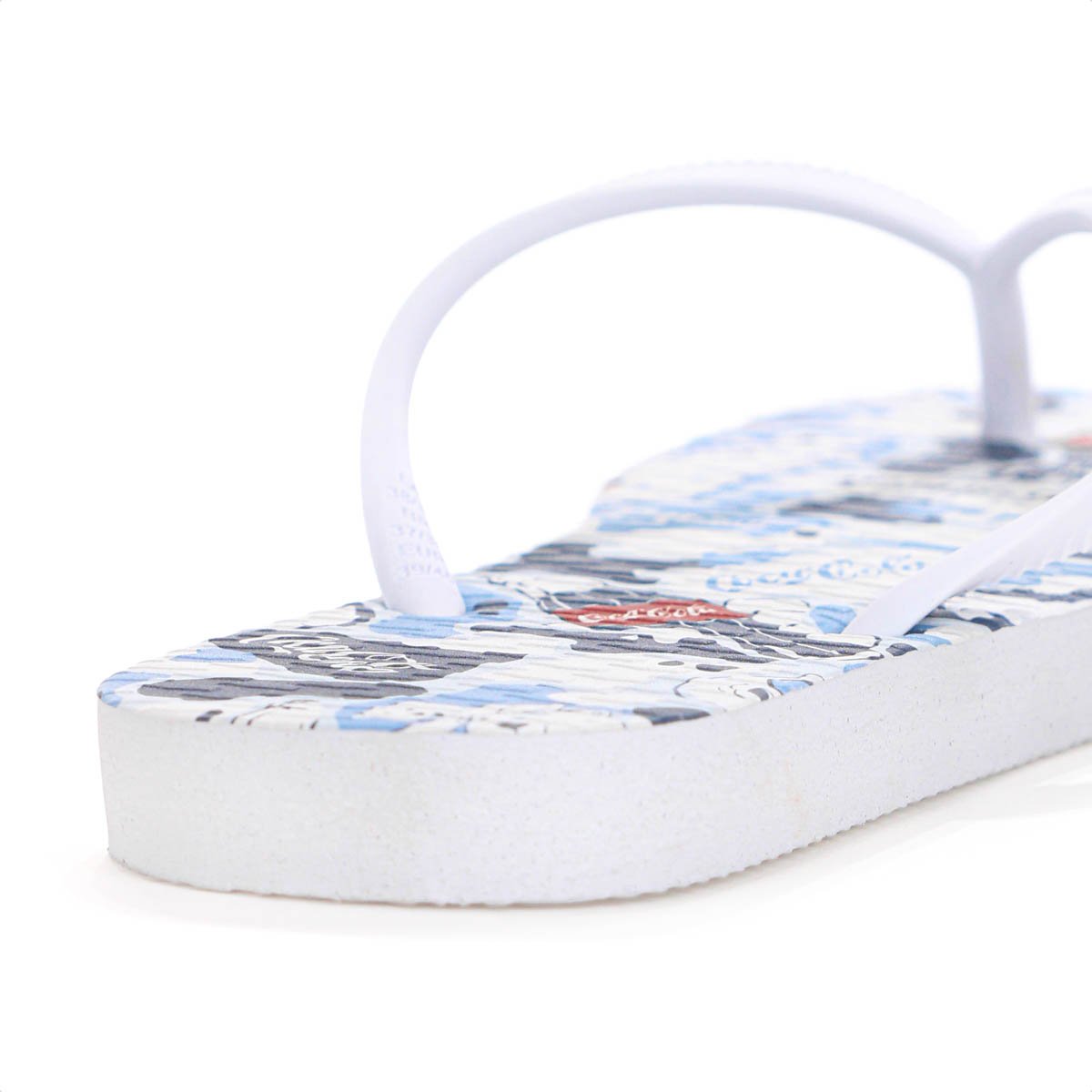 Chinelo Coca Cola Bear Camo Azul e Branco - Feminino Branco/Azul 9