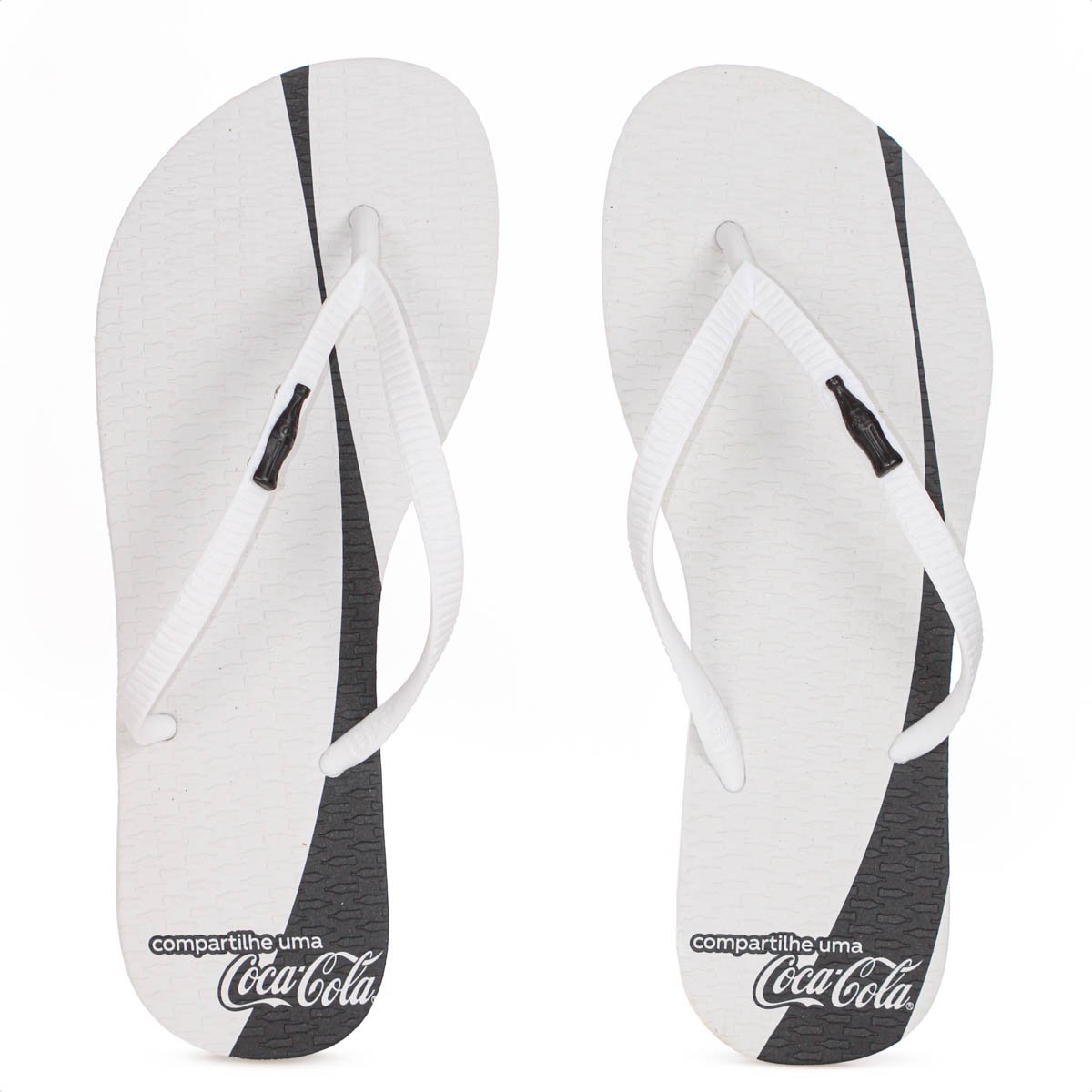 Chinelo Coca Cola Share a Coke Branco e Preto - Feminino
