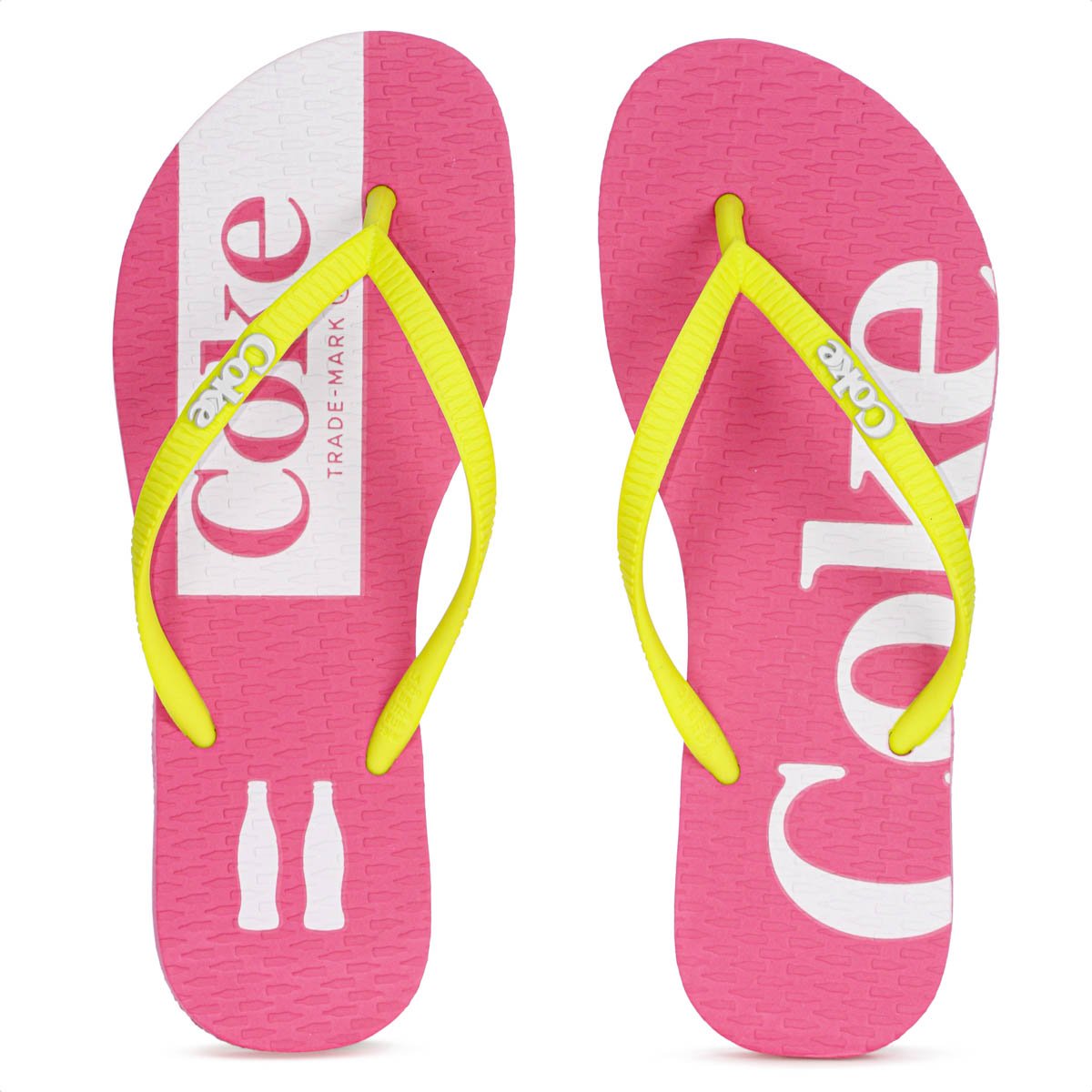 Chinelo Coca Cola Akaroa Rosa e Amarelo - Feminino