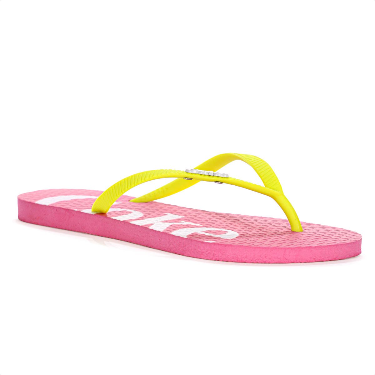 Chinelo Coca Cola Akaroa Rosa e Amarelo - Feminino Amarelo/Rosa 3