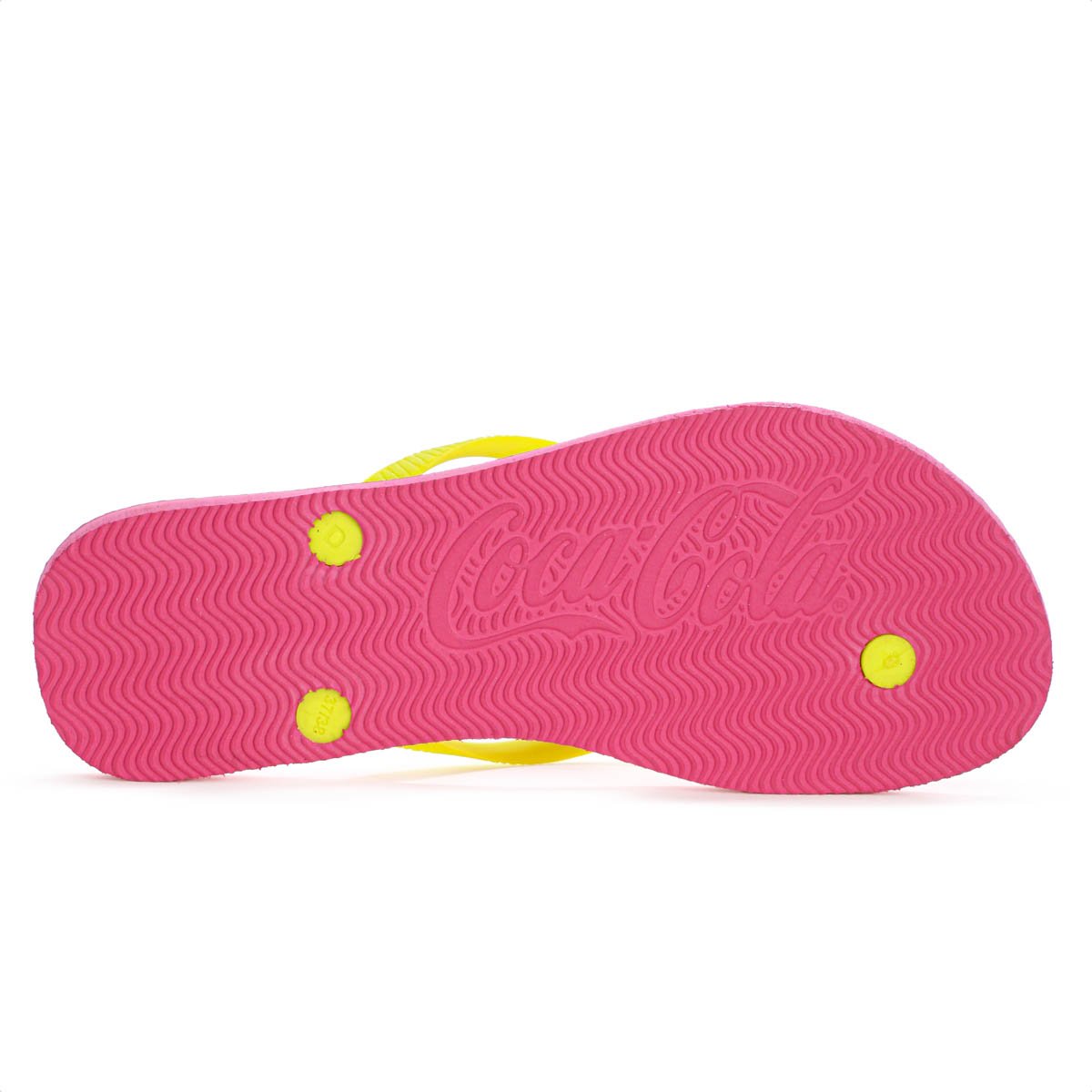 Chinelo Coca Cola Akaroa Rosa e Amarelo - Feminino Amarelo/Rosa 7