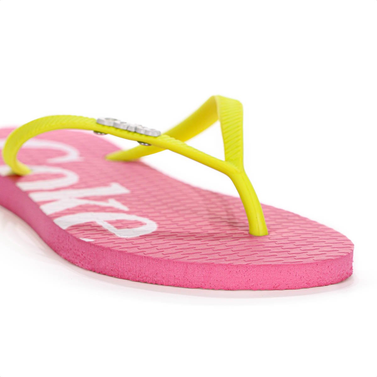 Chinelo Coca Cola Akaroa Rosa e Amarelo - Feminino Amarelo/Rosa 8