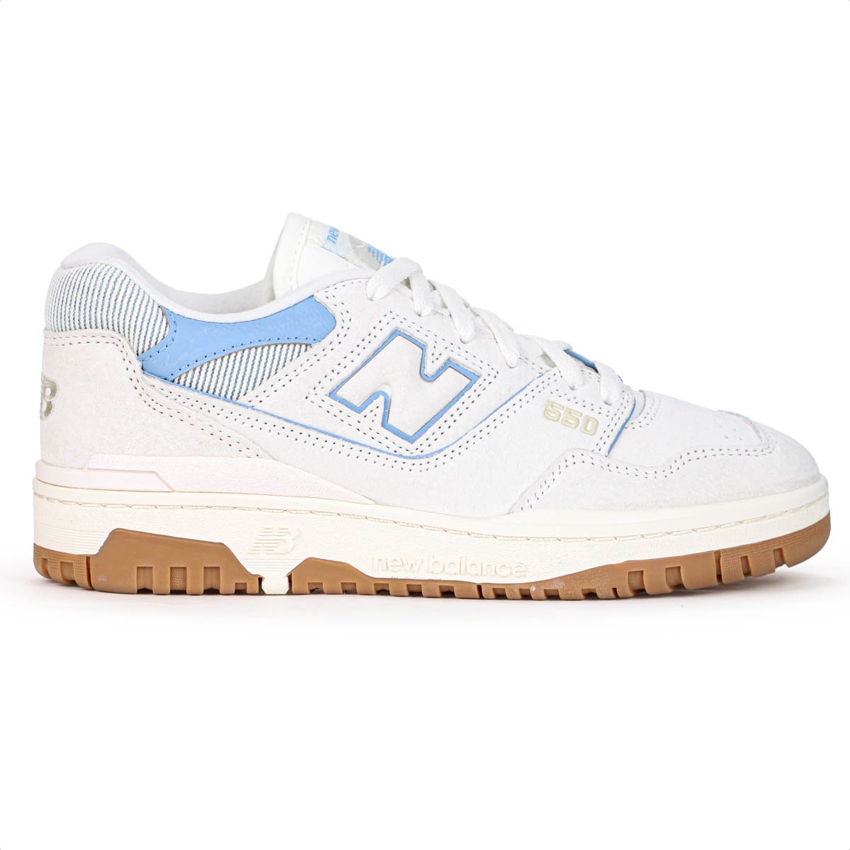 Tenis New Balance 550 Off White e Azul Claro - Feminino