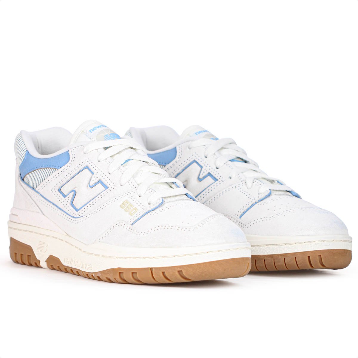Tenis New Balance 550 Off White e Azul Claro - Feminino Branco 4