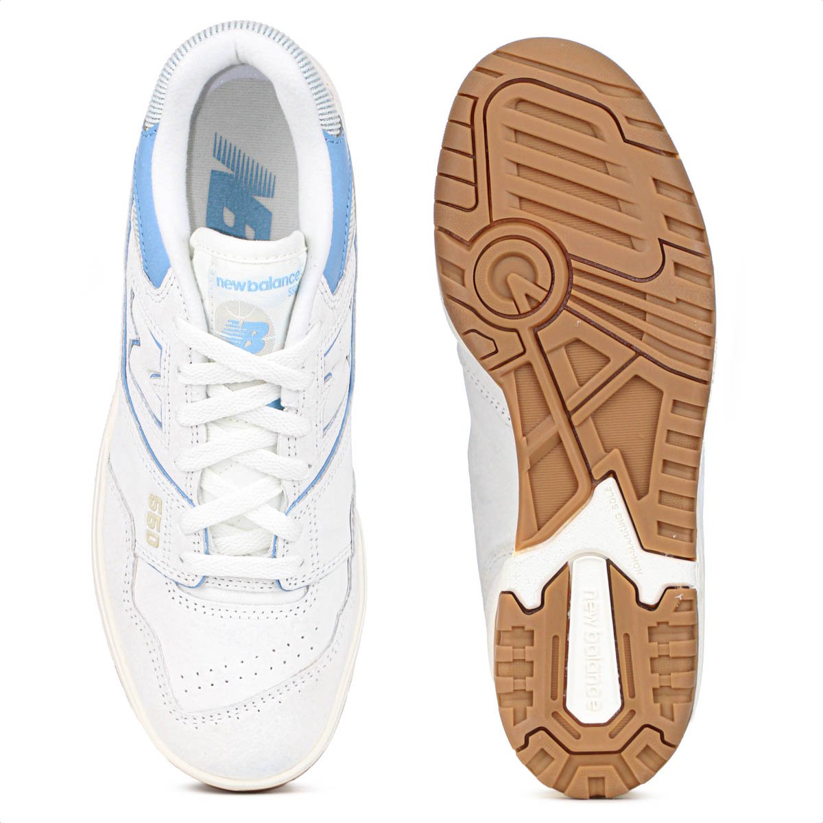 Tenis New Balance 550 Off White e Azul Claro - Feminino Branco 5