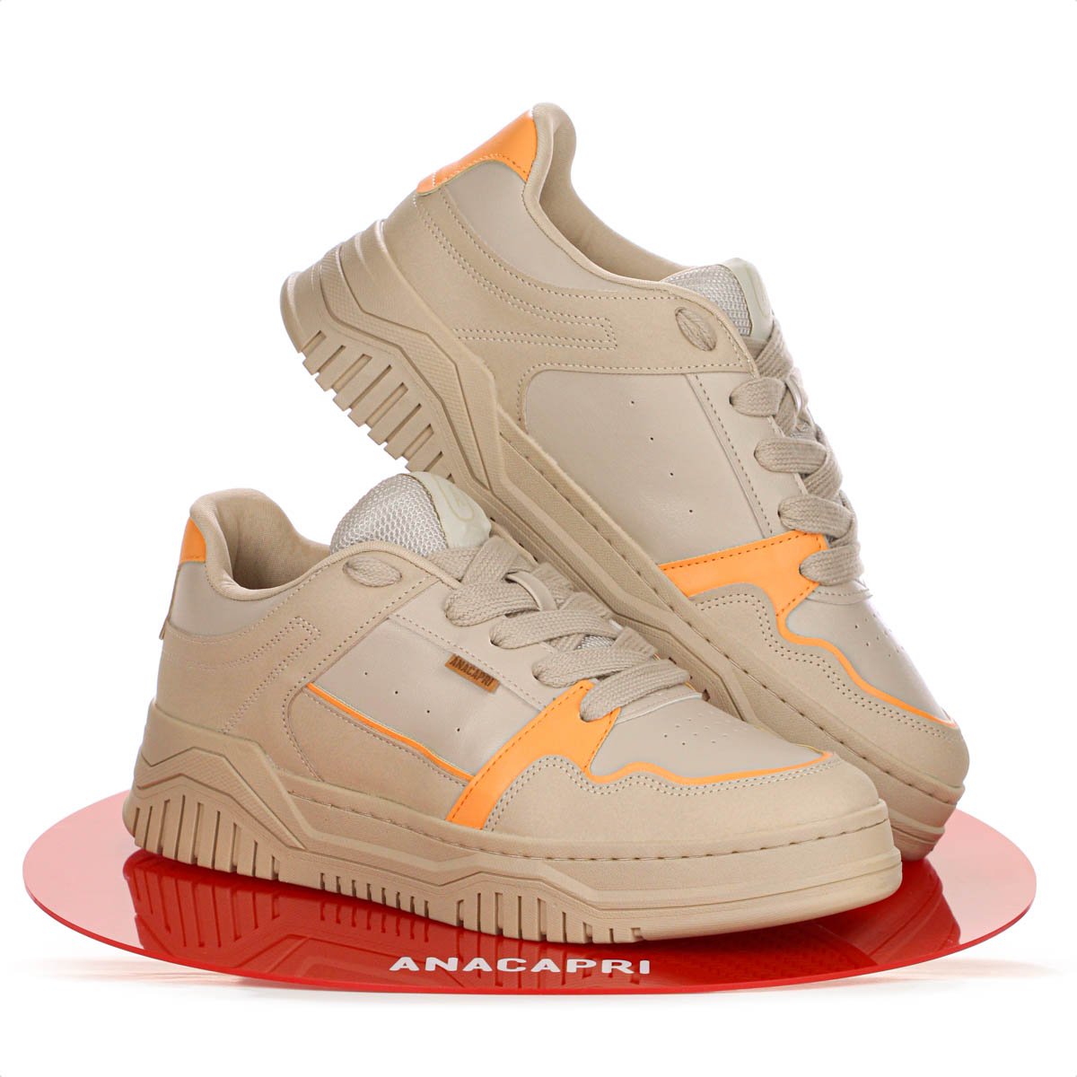 Tenis Anacapri Sofi Virginia Fonseca Bege e Laranja - Feminino Bege 8