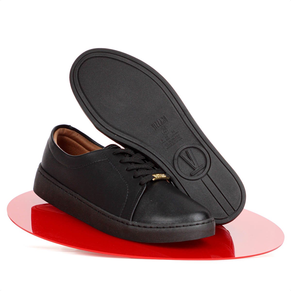 Tenis Vizzano Casual Liso Preto - Feminino Preto 8