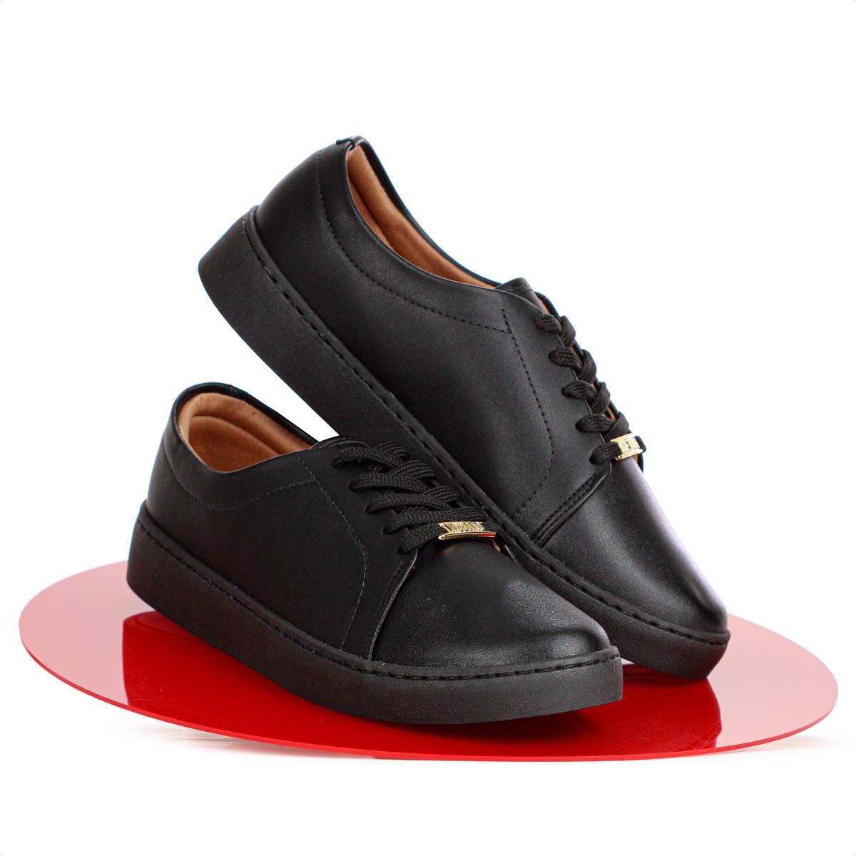 Tenis Vizzano Casual Liso Preto - Feminino Preto 9