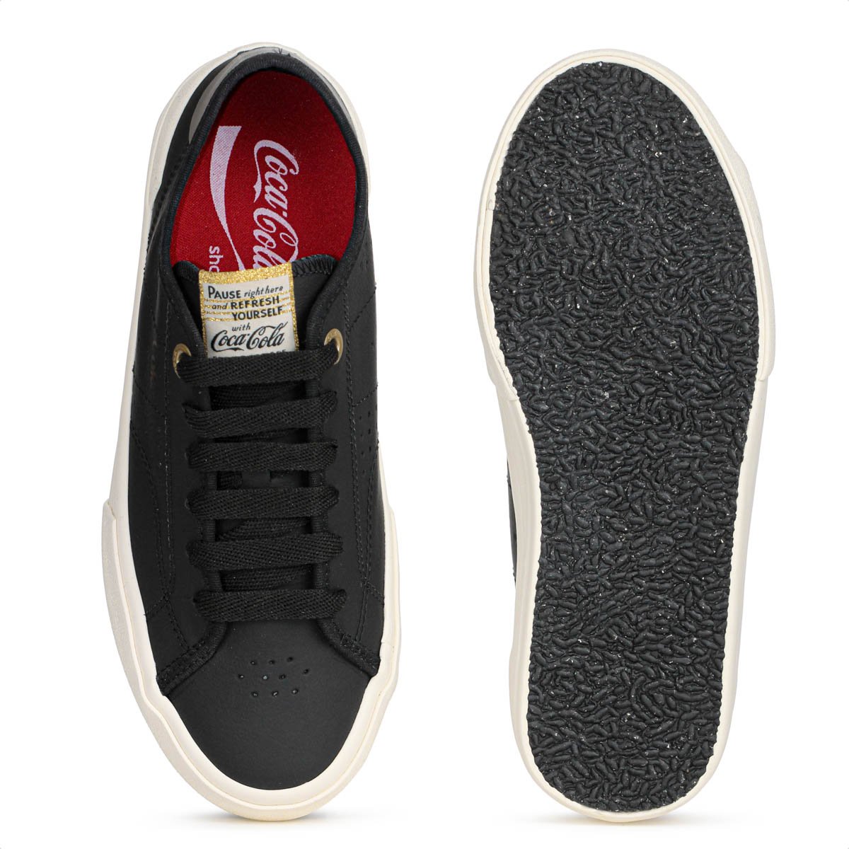 Tenis Coca Cola Fortune Leather Preto - Feminino Preto 4