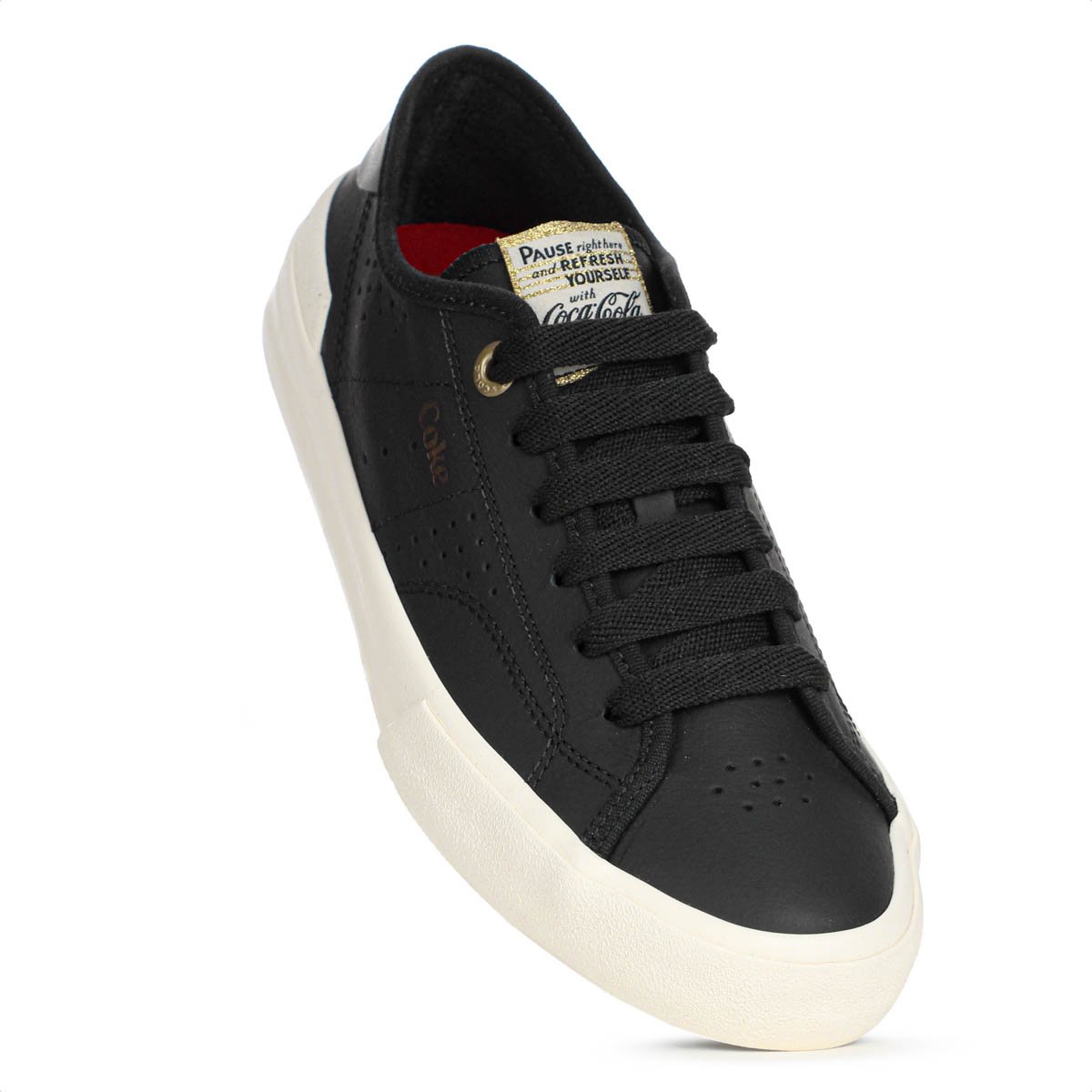 Tenis Coca Cola Fortune Leather Preto - Feminino Preto 5