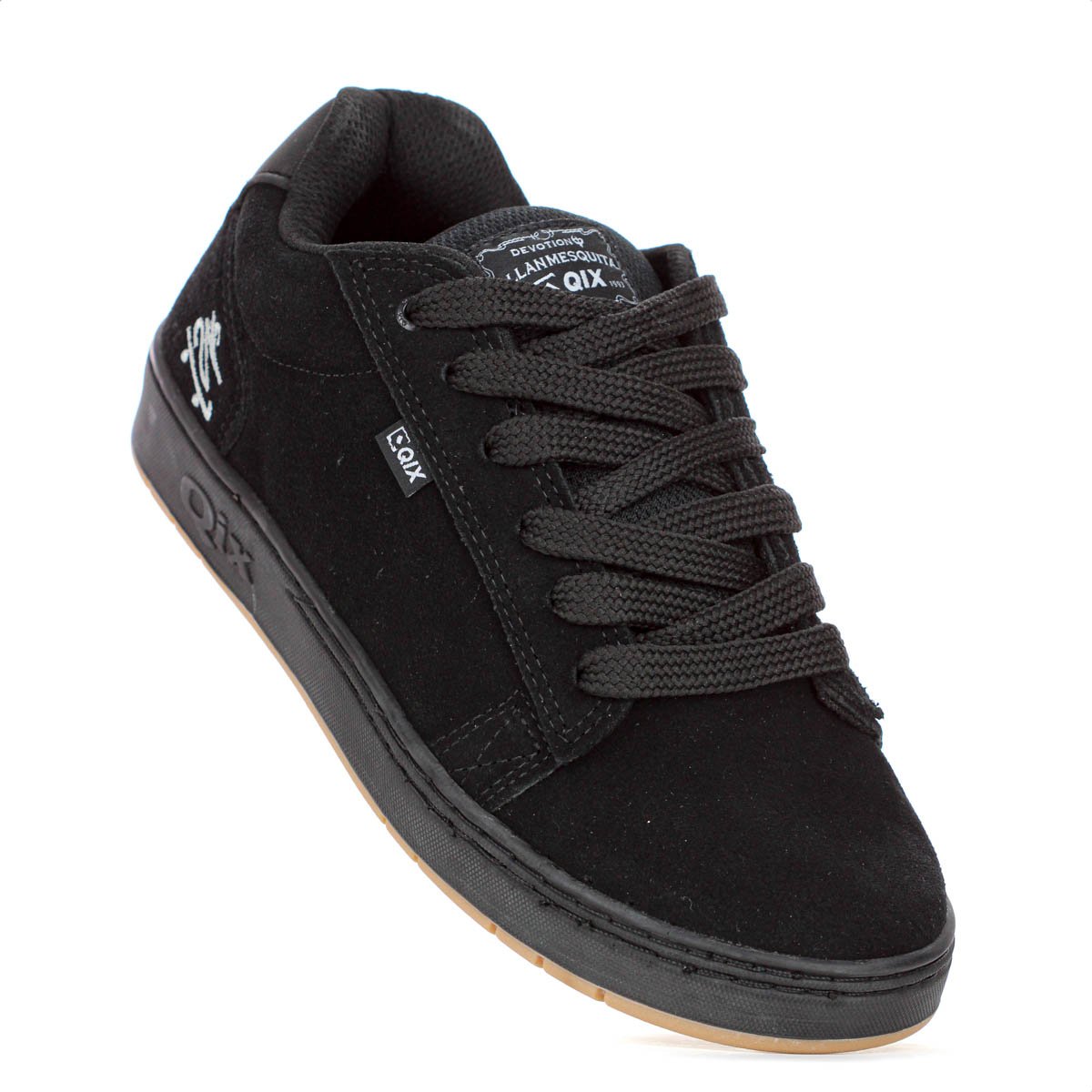 Tenis Qix Allan Mesquita Camurca Preto e Marrom - Masculino Preto 4