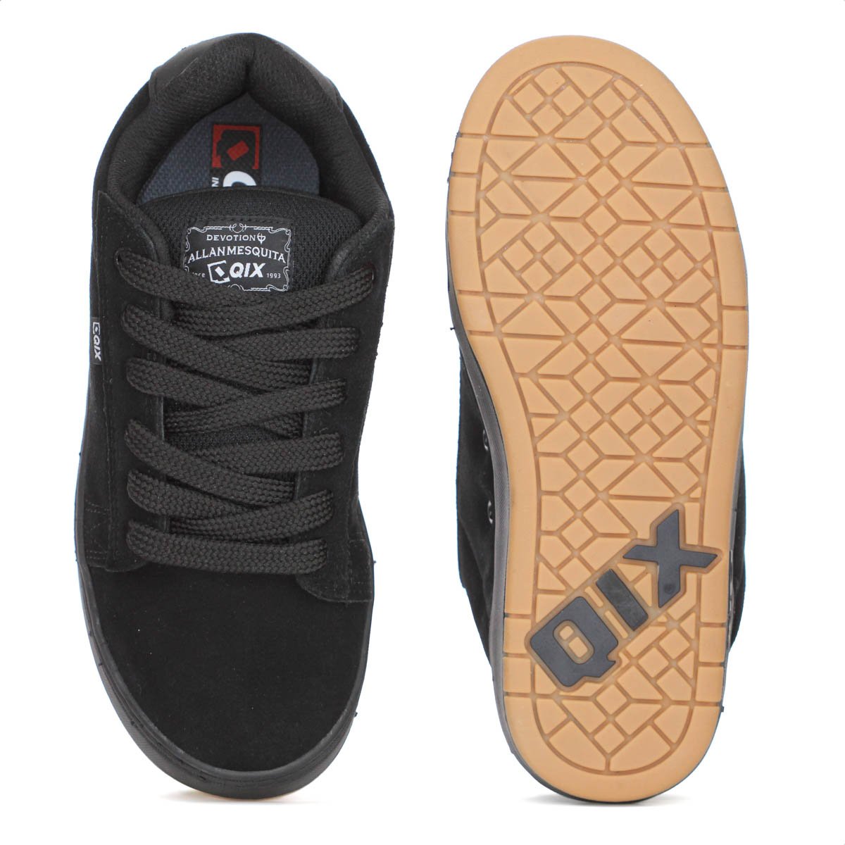Tenis Qix Allan Mesquita Camurca Preto e Marrom - Masculino Preto 5