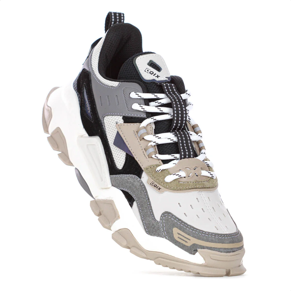 Tenis Qix Trek Urban Hiking Cinza e Bege - Masculino Multicores 4