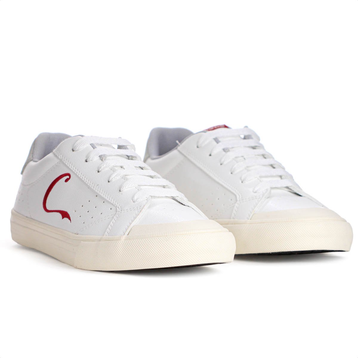 Tenis Coca Cola Alliance Town Branco Vermelho e Cinza - Feminino Branco 4
