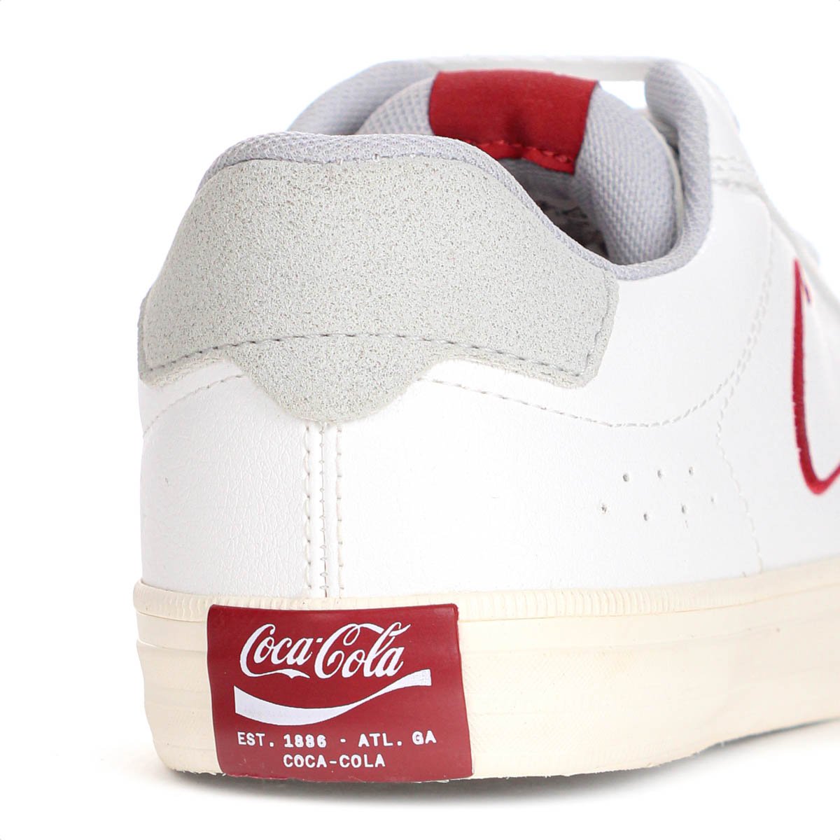 Tenis Coca Cola Alliance Town Branco Vermelho e Cinza - Feminino Branco 7