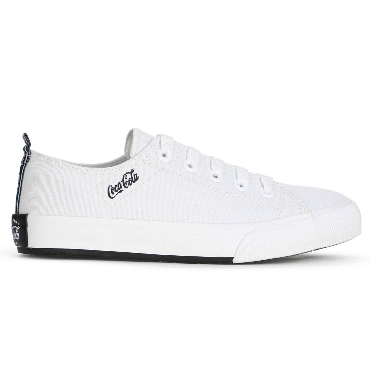 Tenis Coca Cola Atlanta Canvas Coke Branco e Preto - Feminino