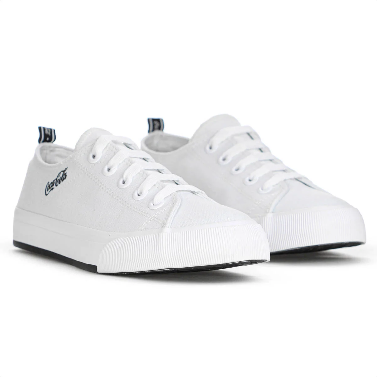 Tenis Coca Cola Atlanta Canvas Coke Branco e Preto - Feminino Branco 3