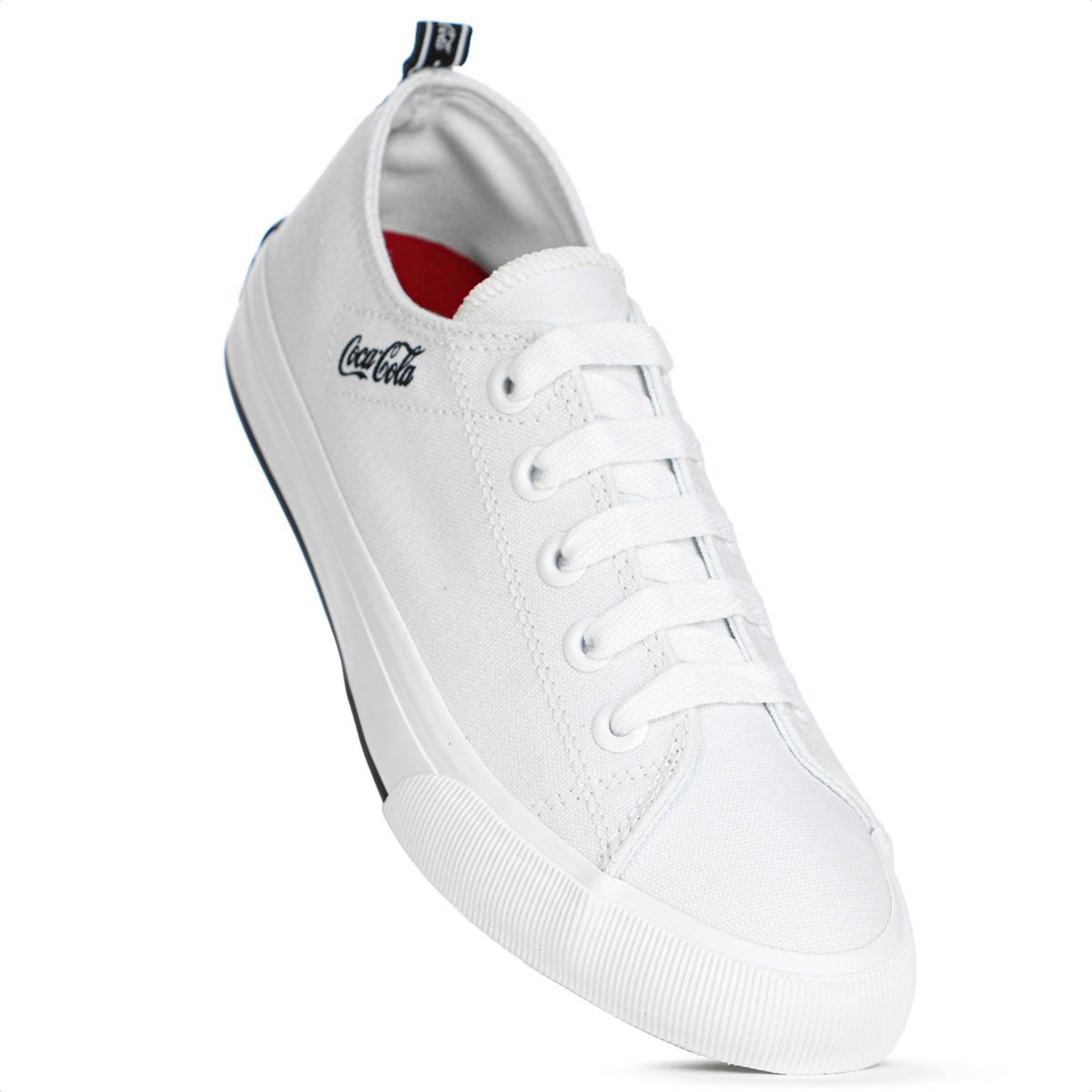 Tenis Coca Cola Atlanta Canvas Coke Branco e Preto - Feminino Branco 5