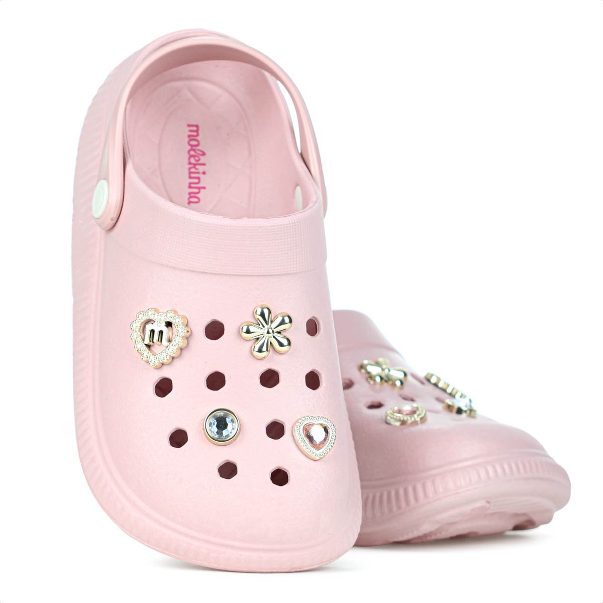 Sandalia Babuche Molekinha Clog Rosa Claro - Infantil Rosa 4