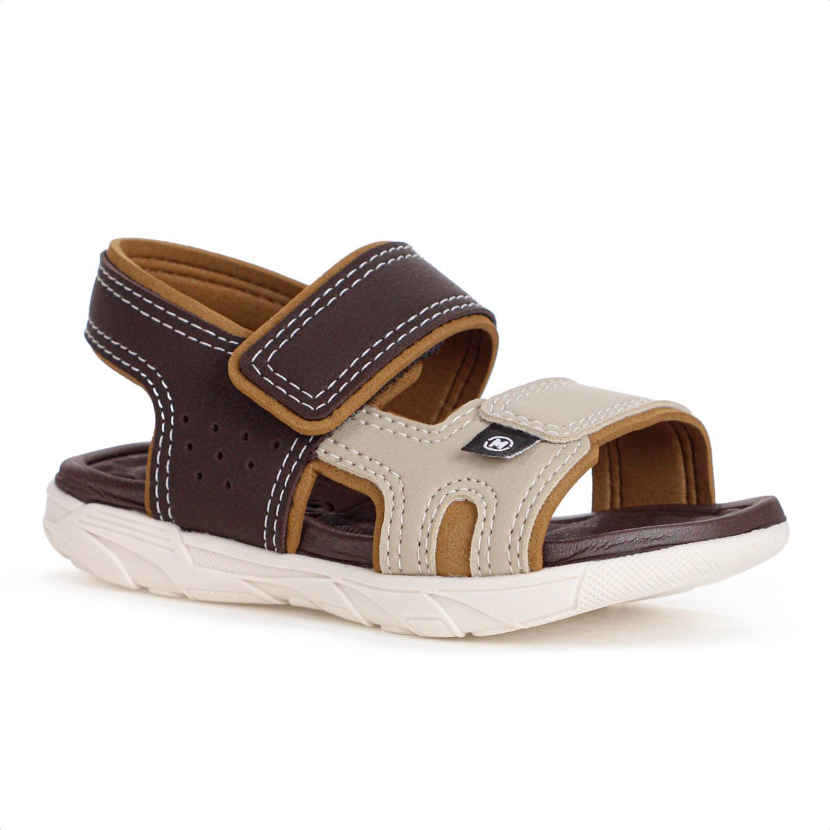 Sandalia Molekinho Casual Lisa Marrom - Infantil