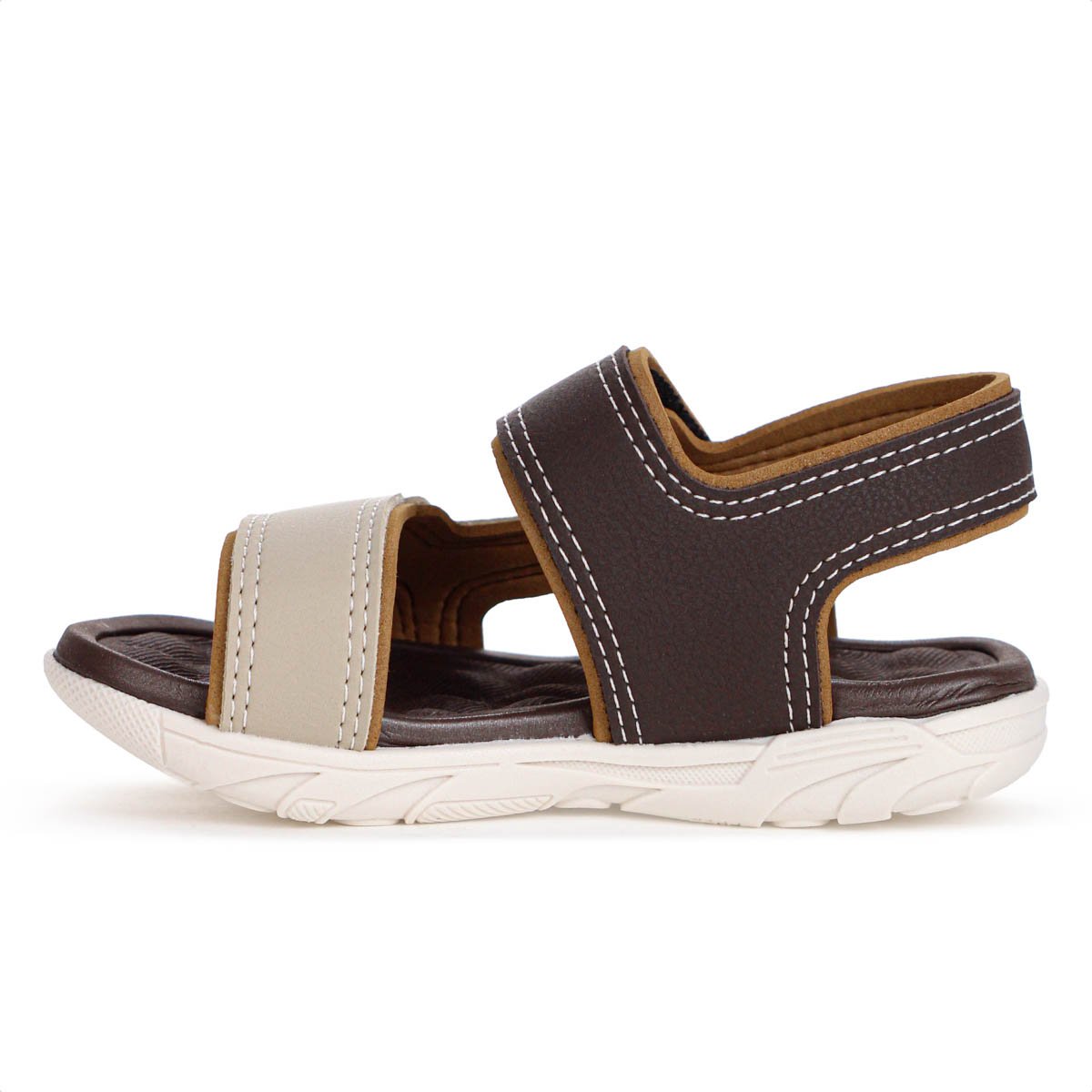Sandalia Molekinho Casual Lisa Marrom - Infantil Marrom 3