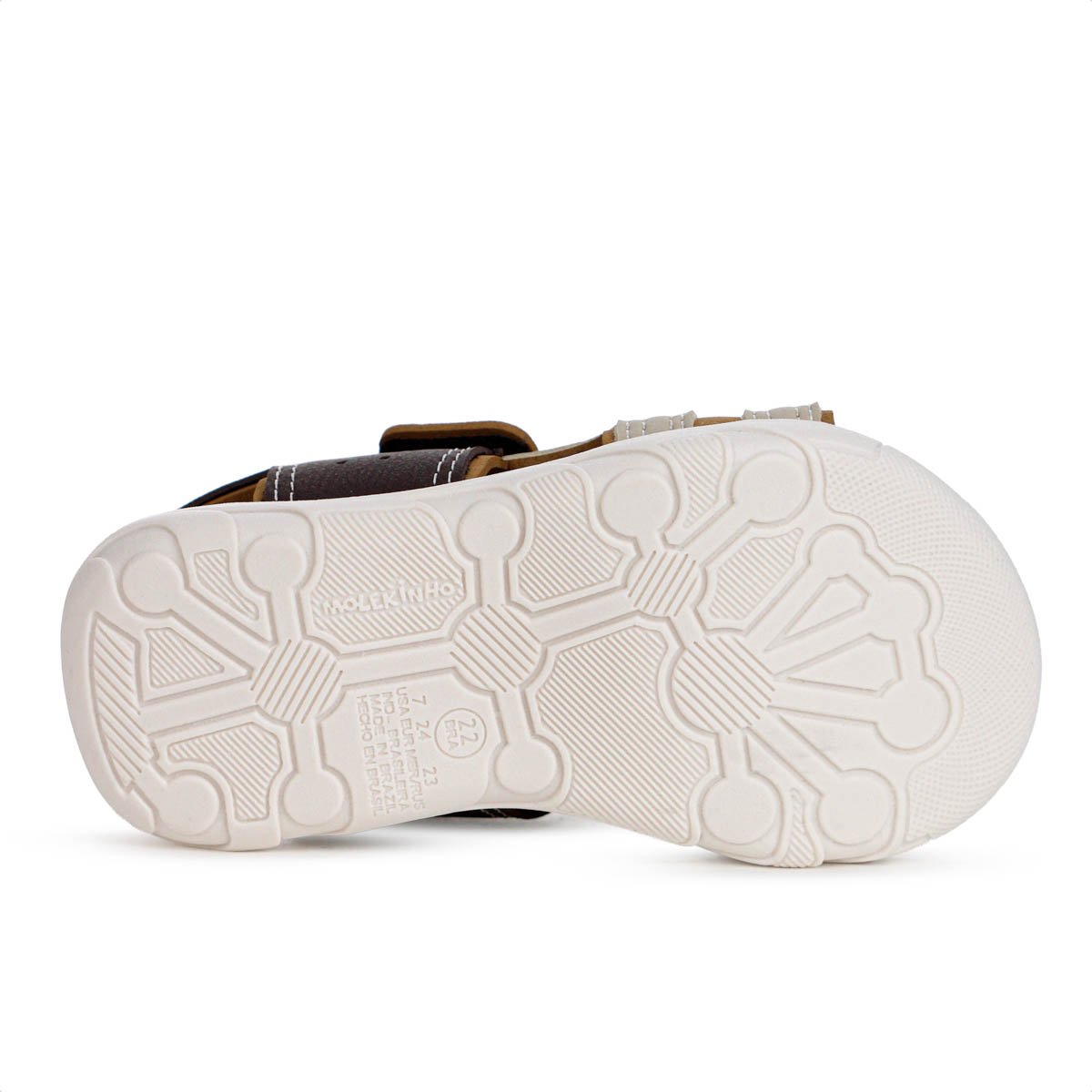 Sandalia Molekinho Casual Lisa Marrom - Infantil Marrom 7