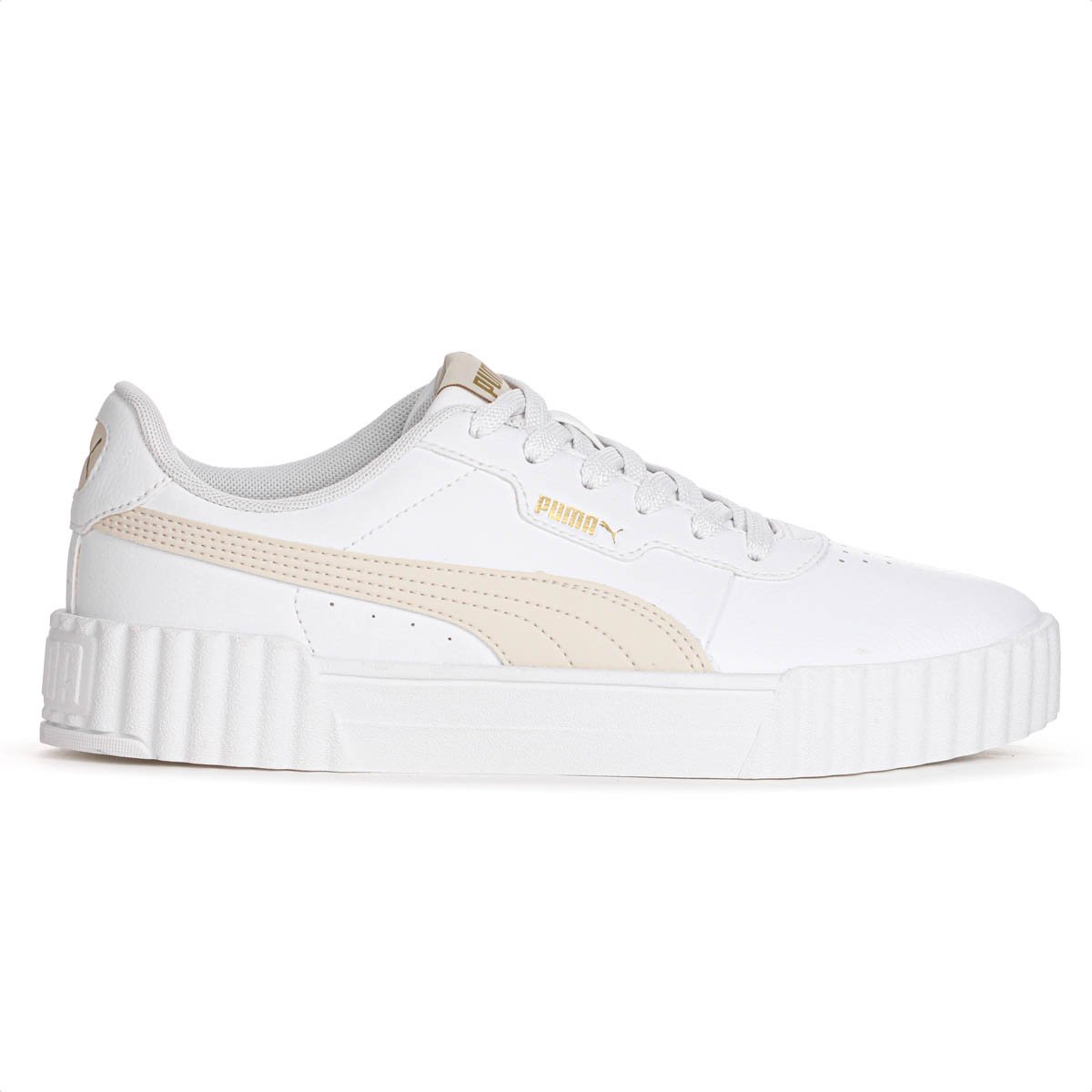 Tenis Puma Carina 3.0 BDP Branco Creme e Dourado - Feminino