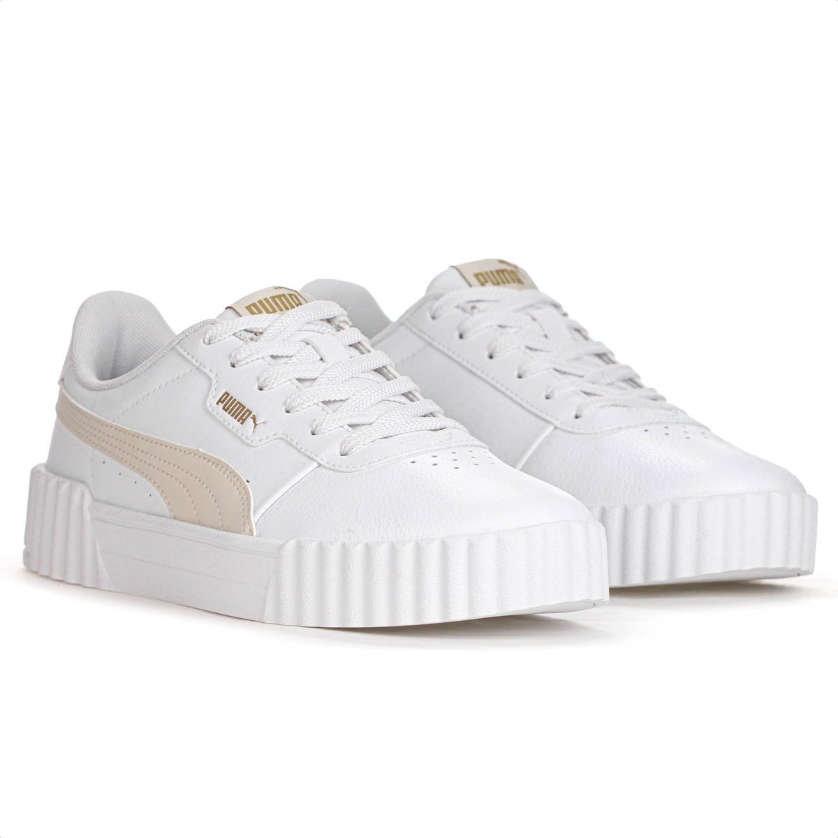 Tenis Puma Carina 3.0 BDP Branco Creme e Dourado - Feminino Branco 3