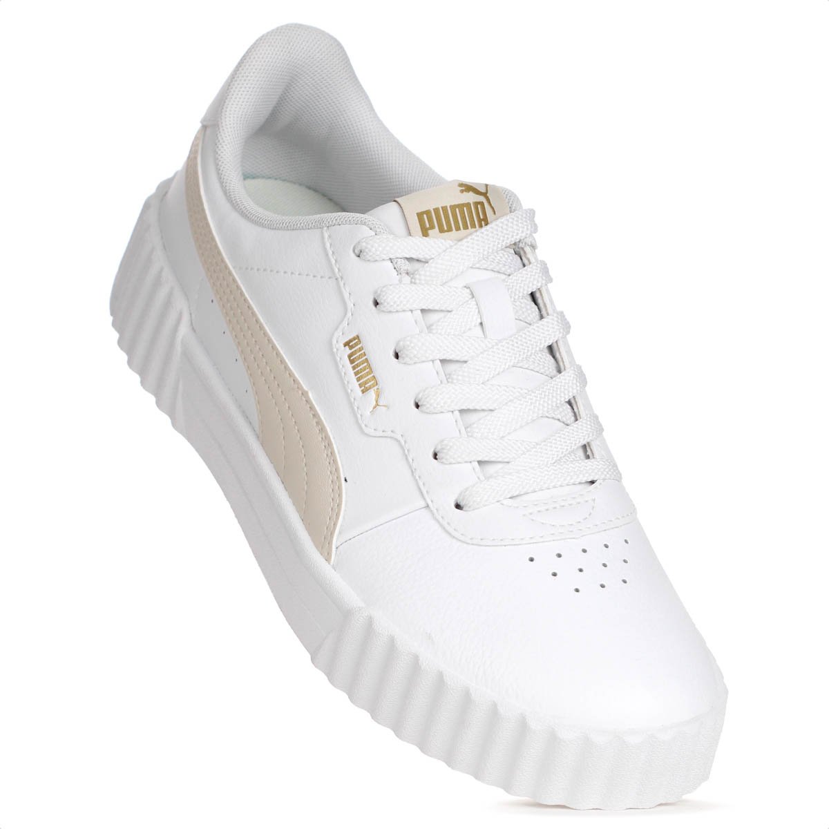 Tenis Puma Carina 3.0 BDP Branco Creme e Dourado - Feminino Branco 5