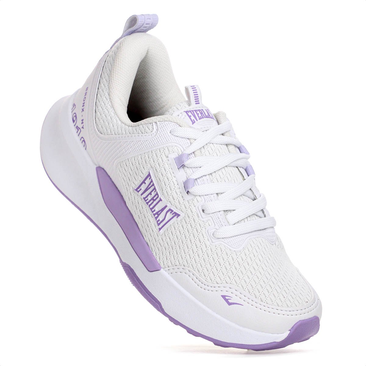 Tenis Everlast Solo Branco e Lilas - Feminino