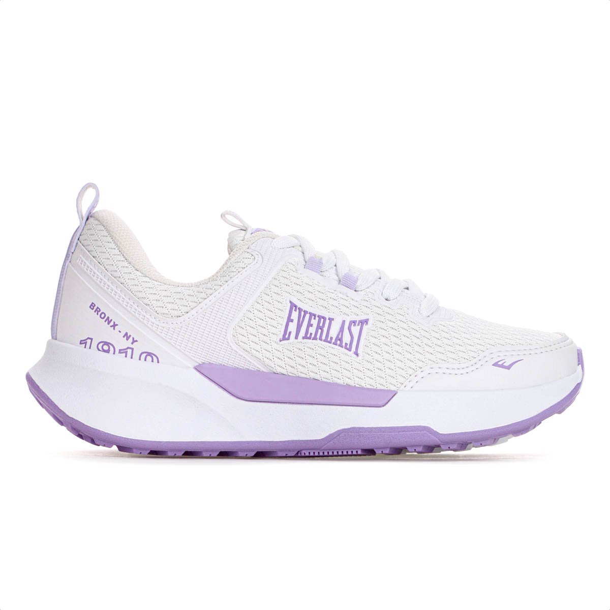 Tenis Everlast Solo Branco e Lilas - Feminino