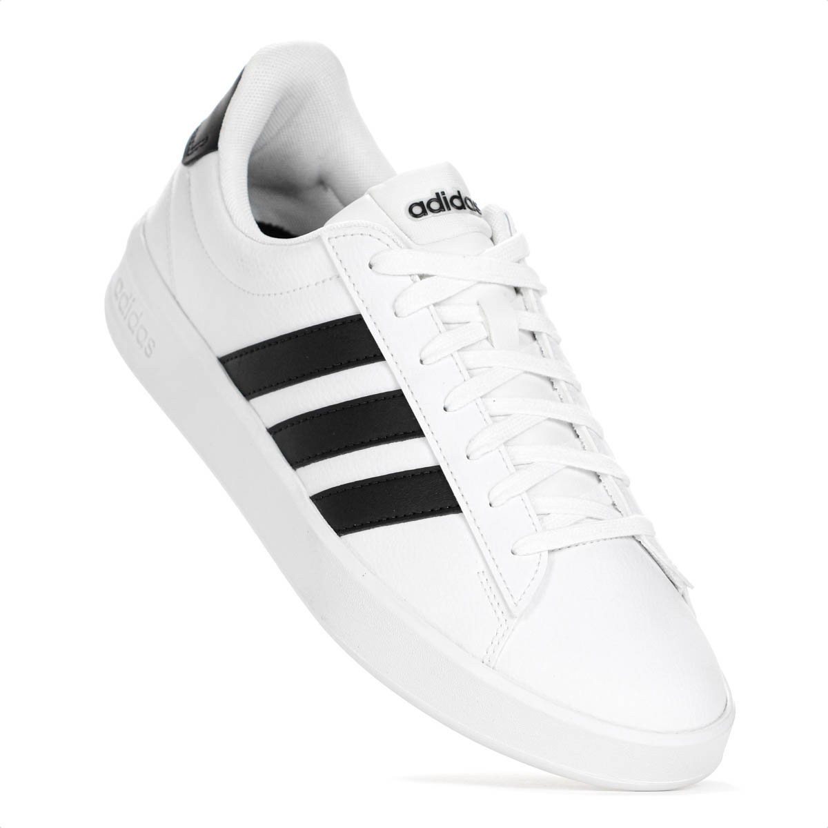 Tenis Adidas Grand Court 3.0 Branco e Preto - Masculino Branco 5