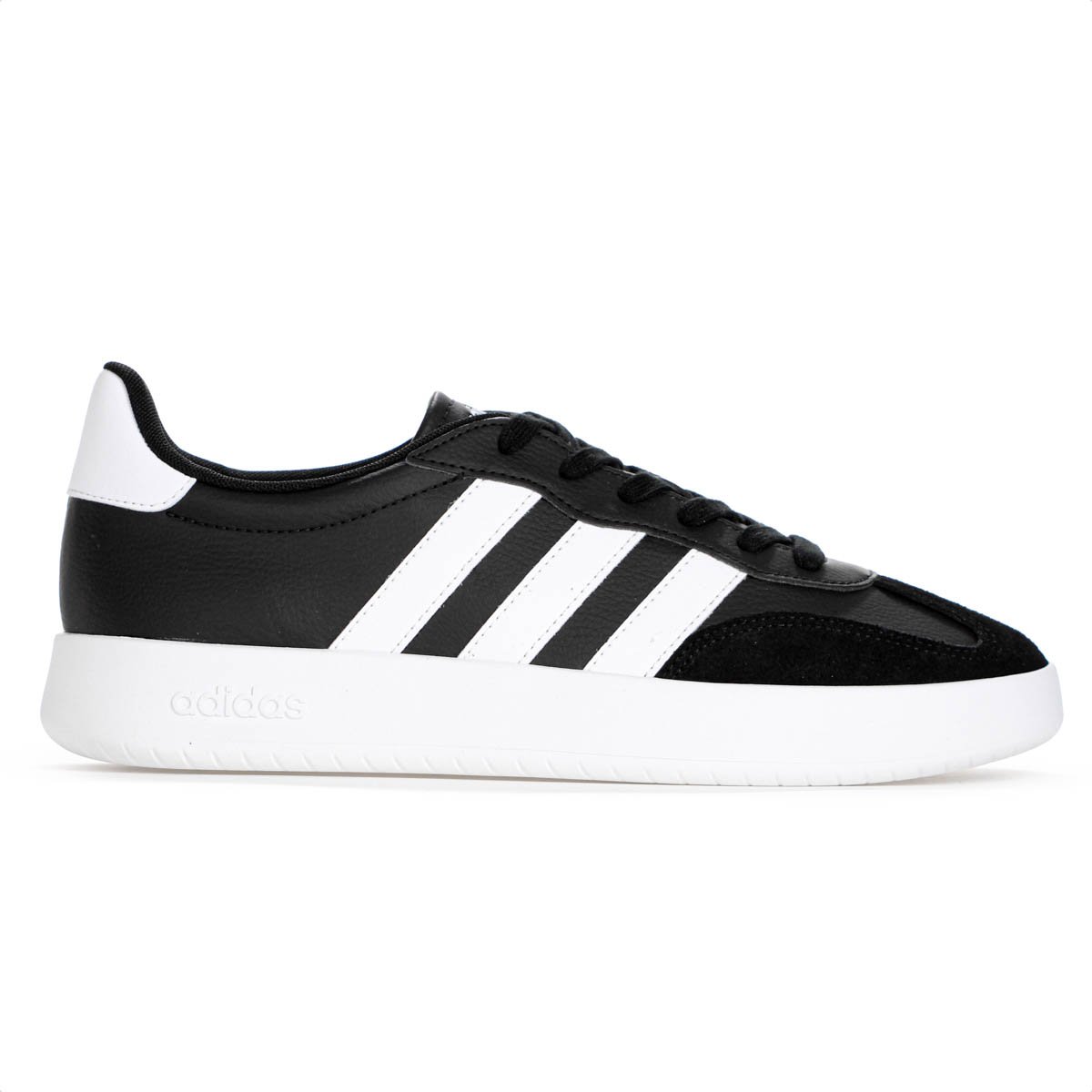 Tenis Adidas Barreda Couro Preto e Branco - Masculino