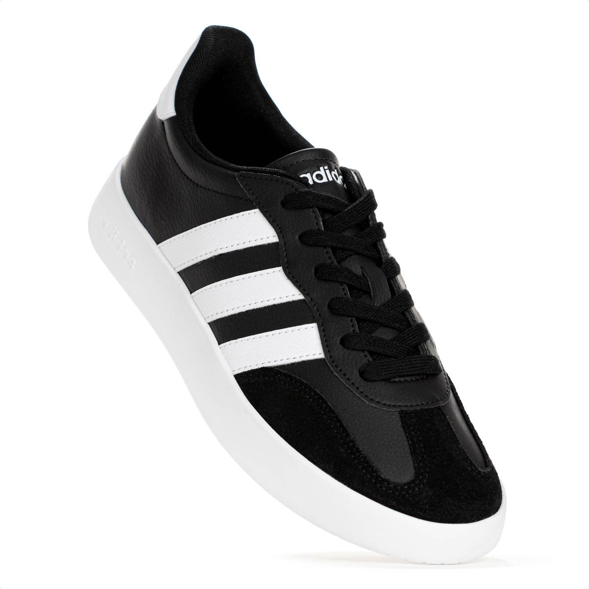 Tenis Adidas Barreda Couro Preto e Branco - Masculino Preto 5